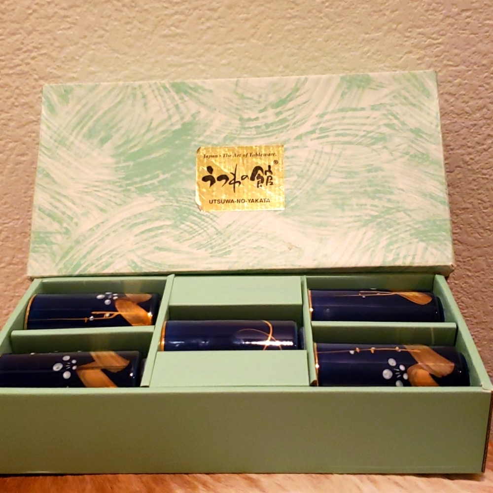 Japanese tea & sake cup. Set of 5